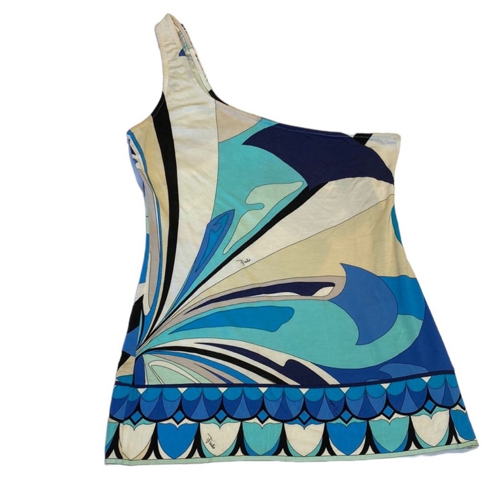 Emilio Pucci Printed One Shoulder Tank